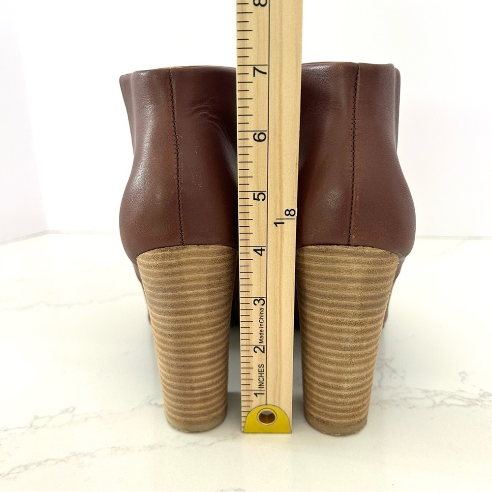 Joie High Heel Ankle Boot Clay Brown  Romantic Leather EU 38 US Size 8 - Picture 5 of 11